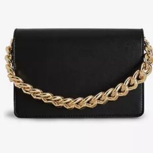 NWOT Express Elegant Black and Gold Chain crossbody Bag
